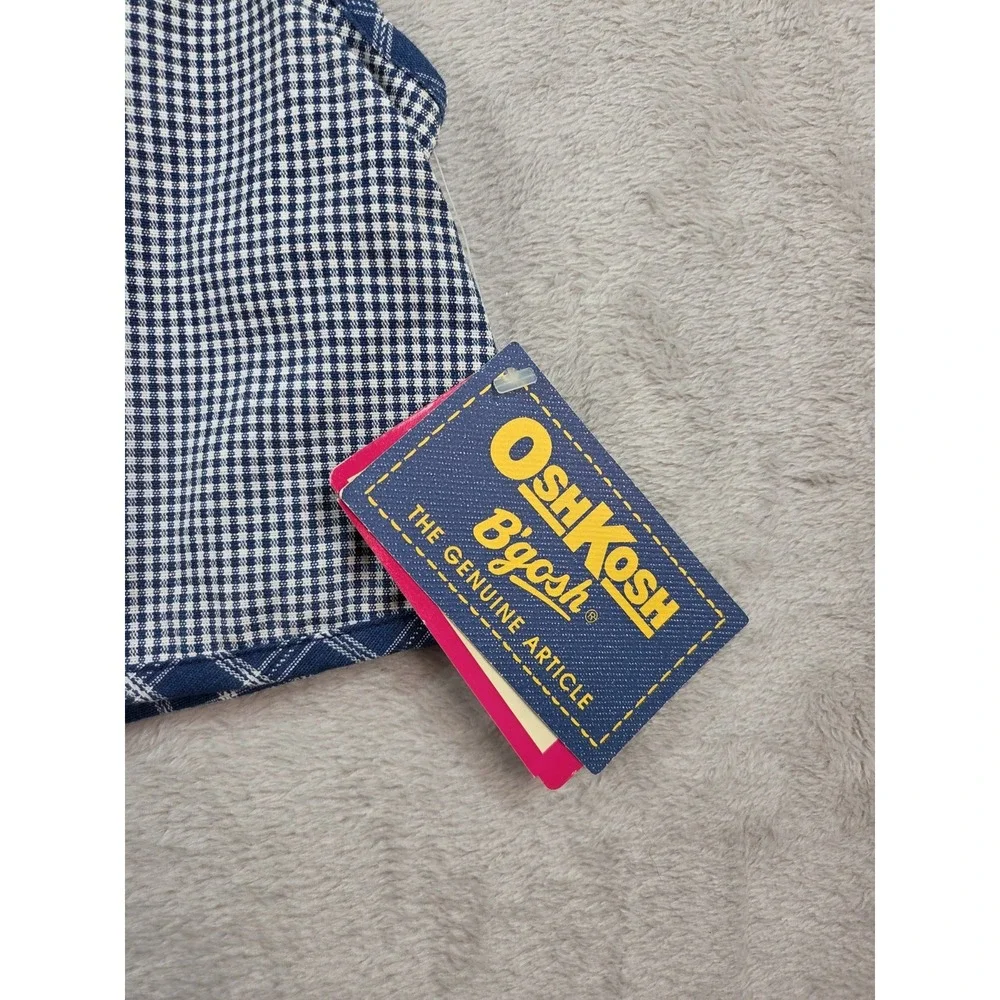 Vibtage OshKosh Vest Size 3T Gingham Check USA‎ Button Up